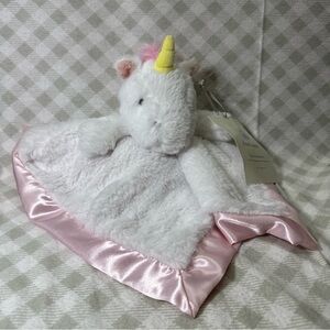 Cloud Island Unicorn Lovey Baby Security Soft Blanket Pink Satin Plush 14" NWT